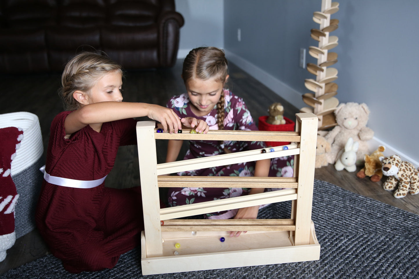 Amish Heirloom Marble Roller Wooden Toy - Child-Safe Finish
