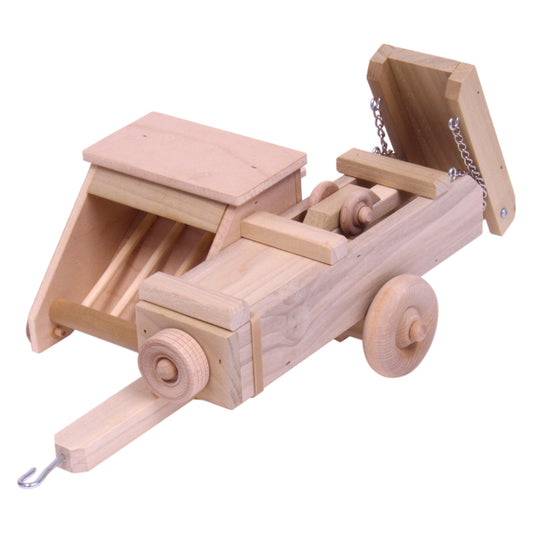 Amish Wooden Hay Baler Toy with Folding Bale Chute