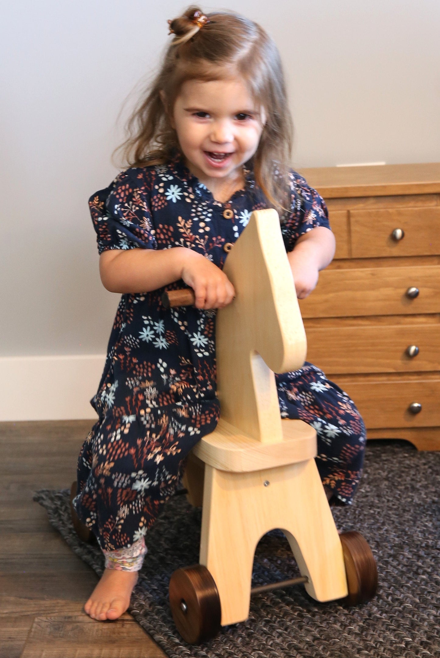 Amish Wooden Riding Horse Toddler Ride-on Toy