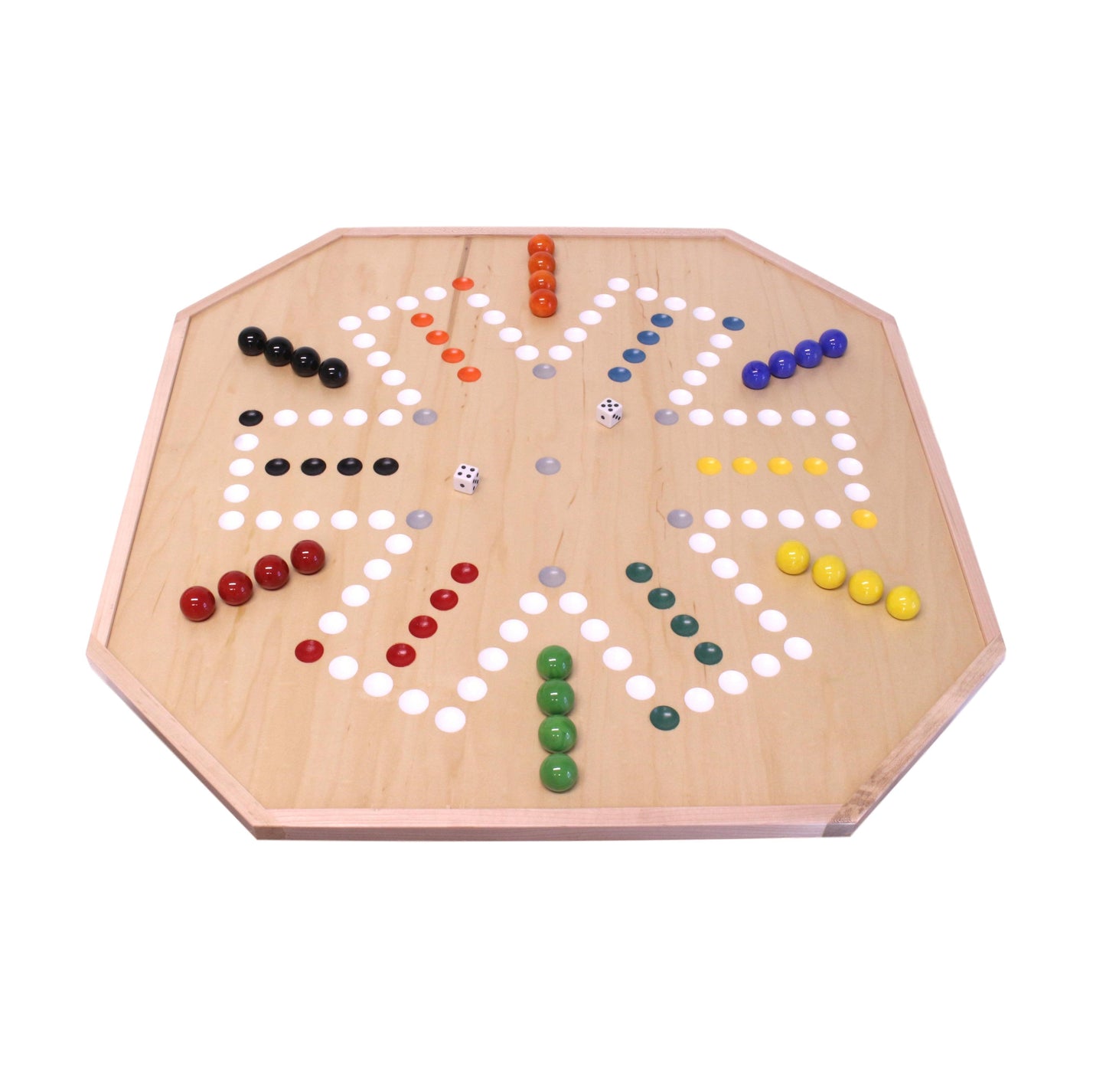 AmishLarge 25" Deluxe Wooden Aggravation Marble Game Board, Double-Sided
