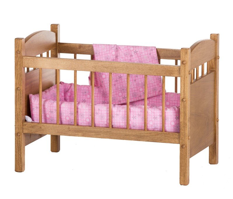 Amish Deluxe Doll Crib with Bedding Designed for 16-20" Dolls Katie's Collection