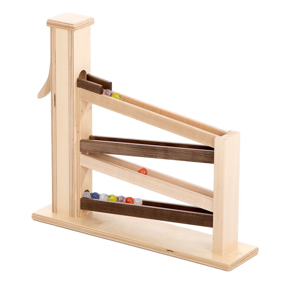 Amish Wooden Marble Pump Toy CPSIA-Approved Non-Toxic Finish