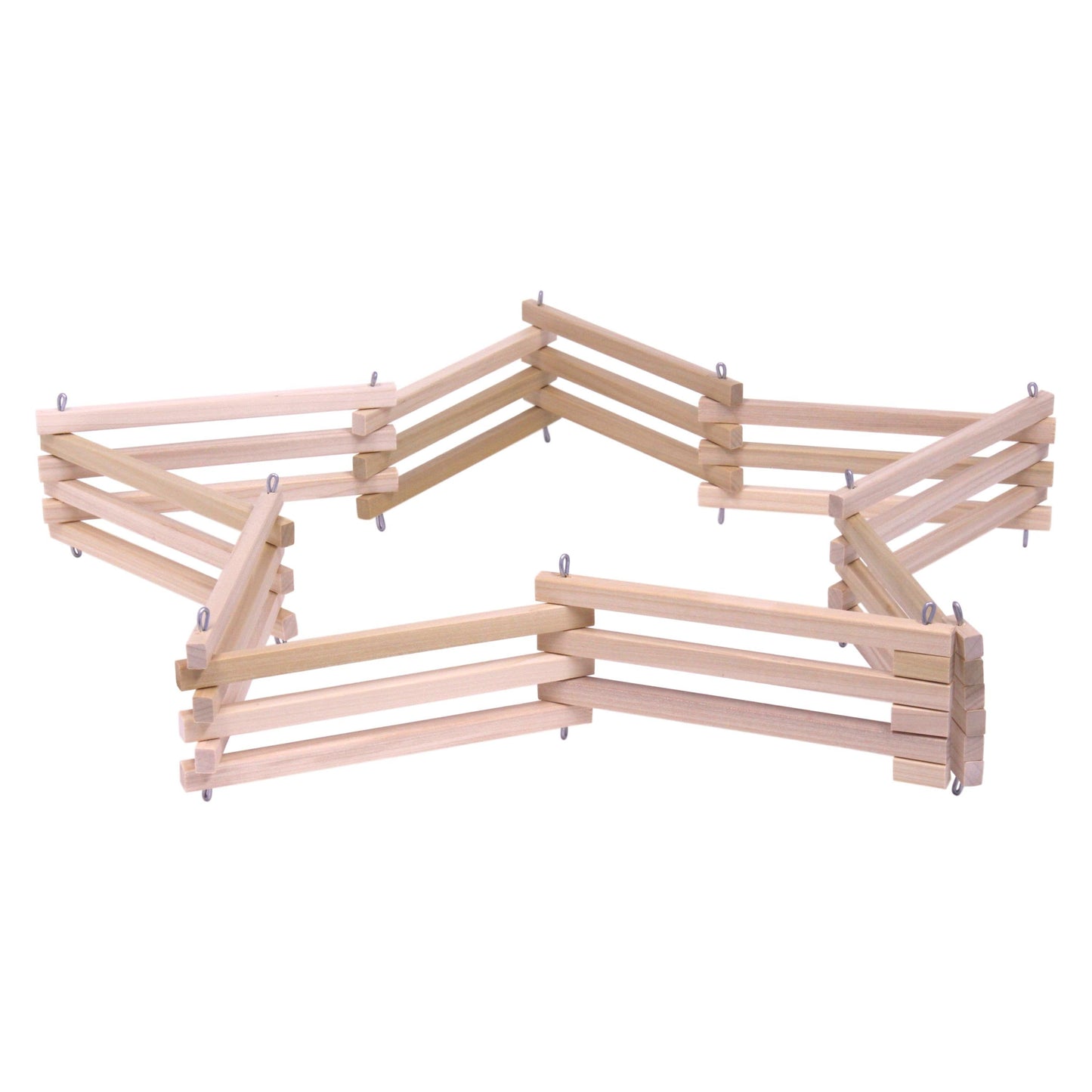 Amish Wooden Folding Corral Fence Toy Unfinished Wood