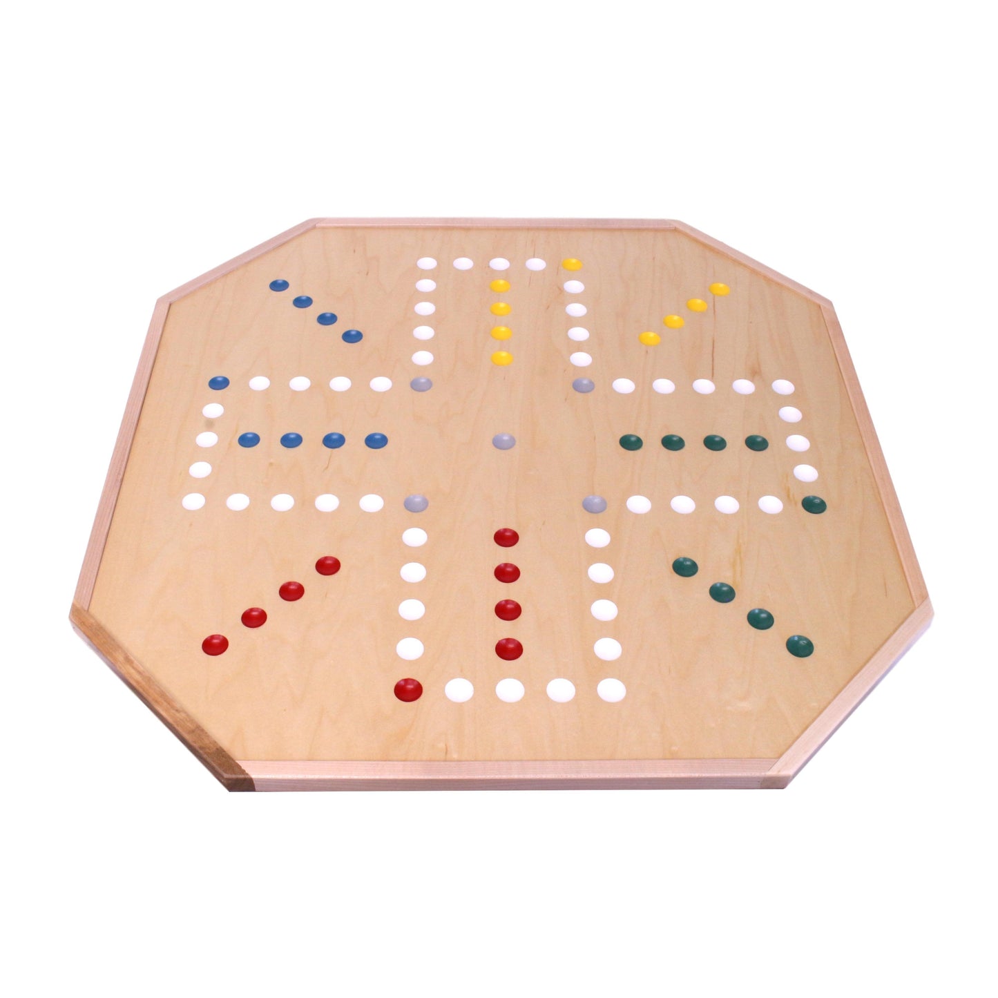 AmishLarge 25" Deluxe Wooden Aggravation Marble Game Board, Double-Sided