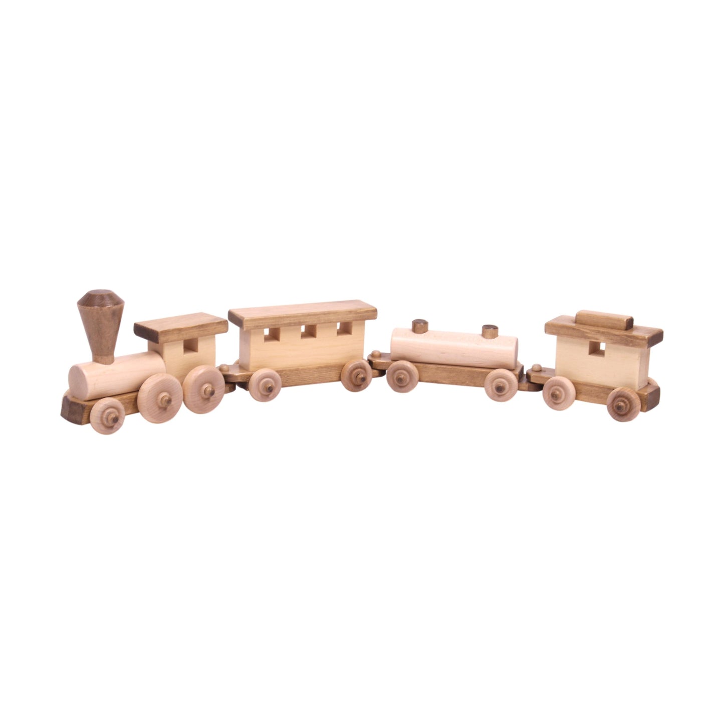 Amish Wooden Toy Train Play Set 24" Long Kid-Safe Finish