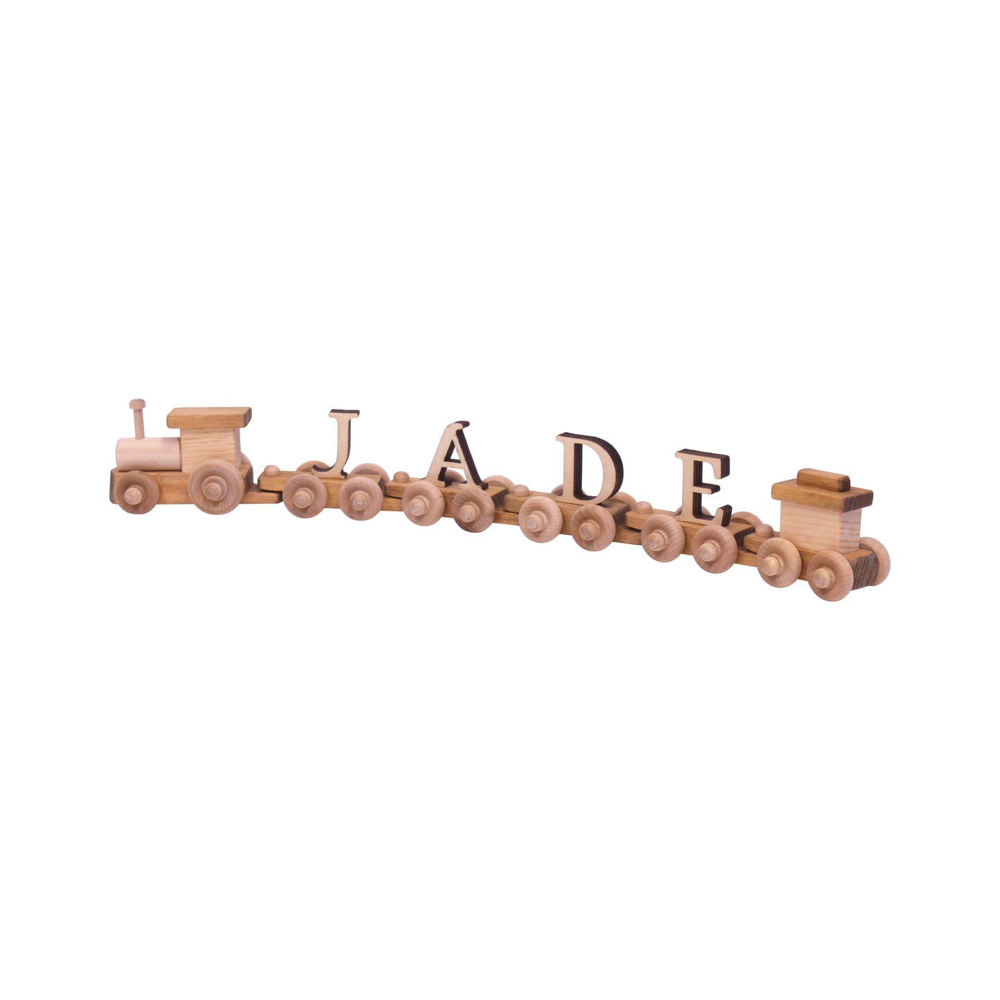 Amish Wooden Name Train Toy, Custom ABC Letter Train