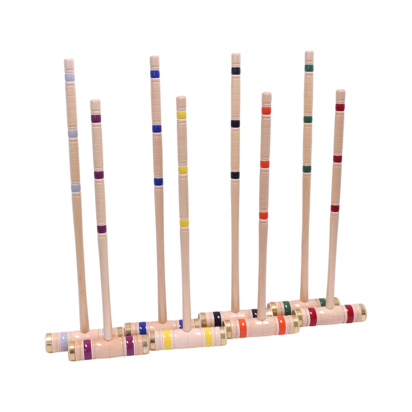 Amish Deluxe 8-Player Croquet Game Set Wooden Holder or Duffel Carry Bag
