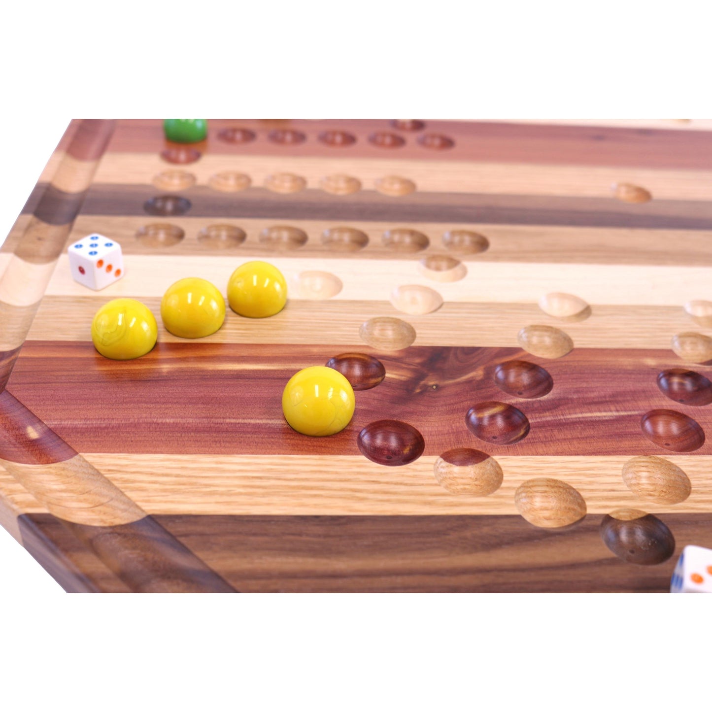 AmishMulti-Wood Aggravation Marble Game Board Set, 24" Wide