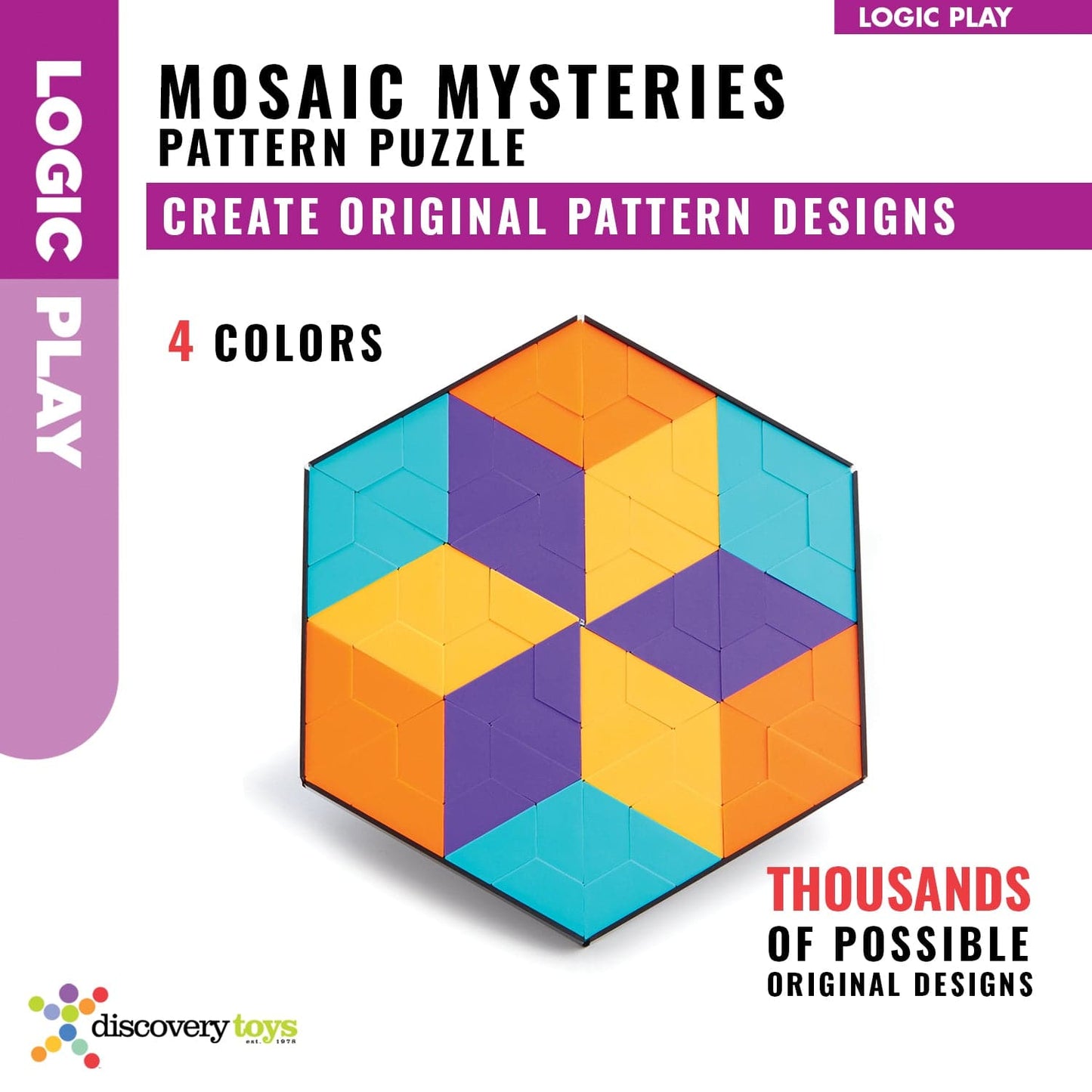 Discovery Toys Mosaic Mysteries Design Pattern Puzzle