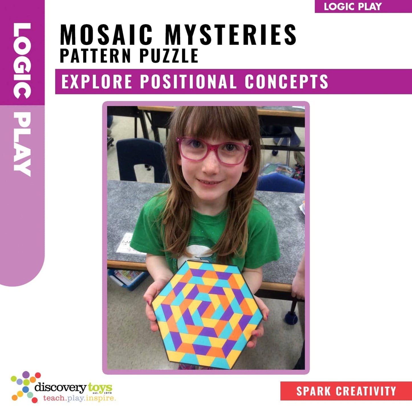 Discovery Toys Mosaic Mysteries Design Pattern Puzzle