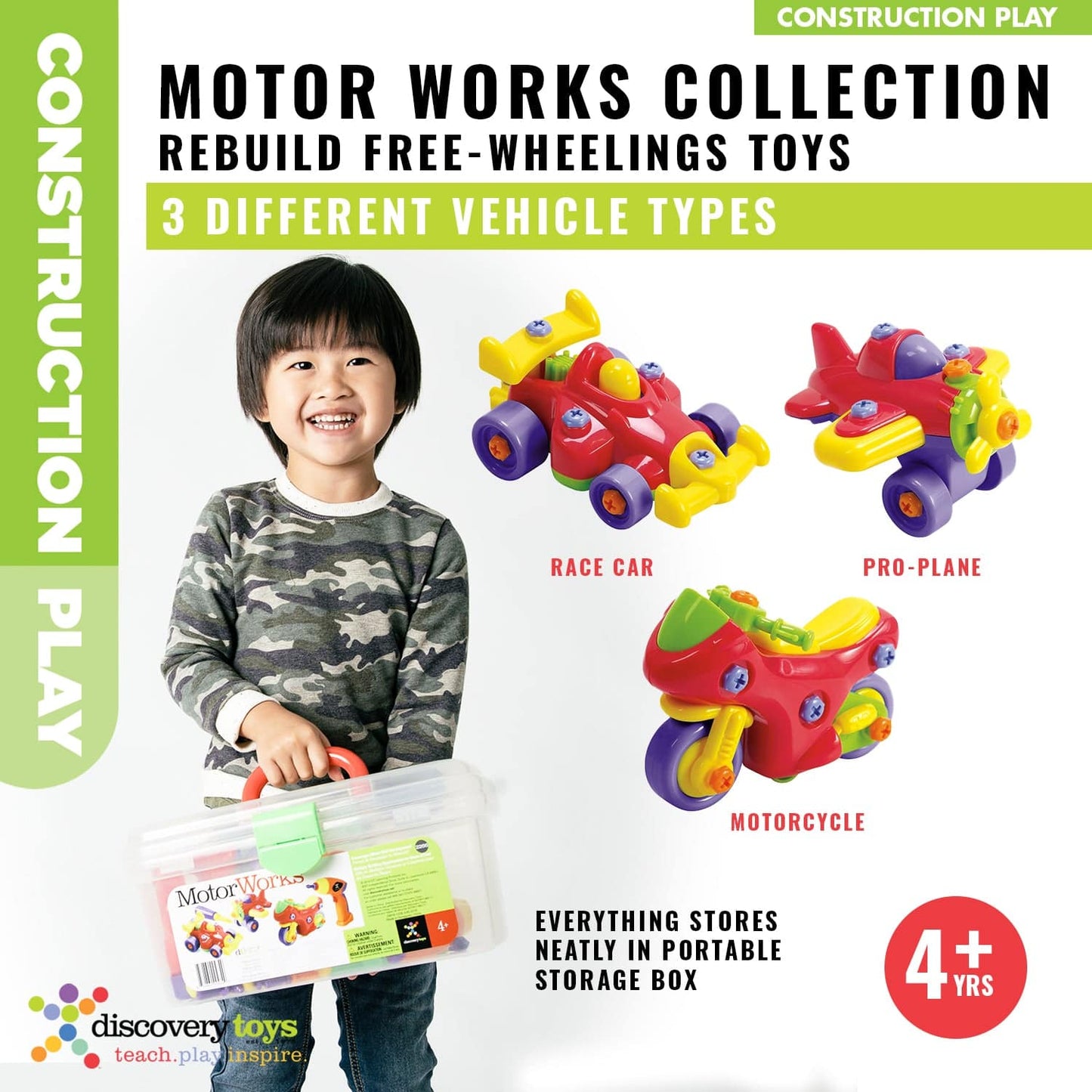 Discovery Toys Motor Works DIY Take-Apart Vehicles Set