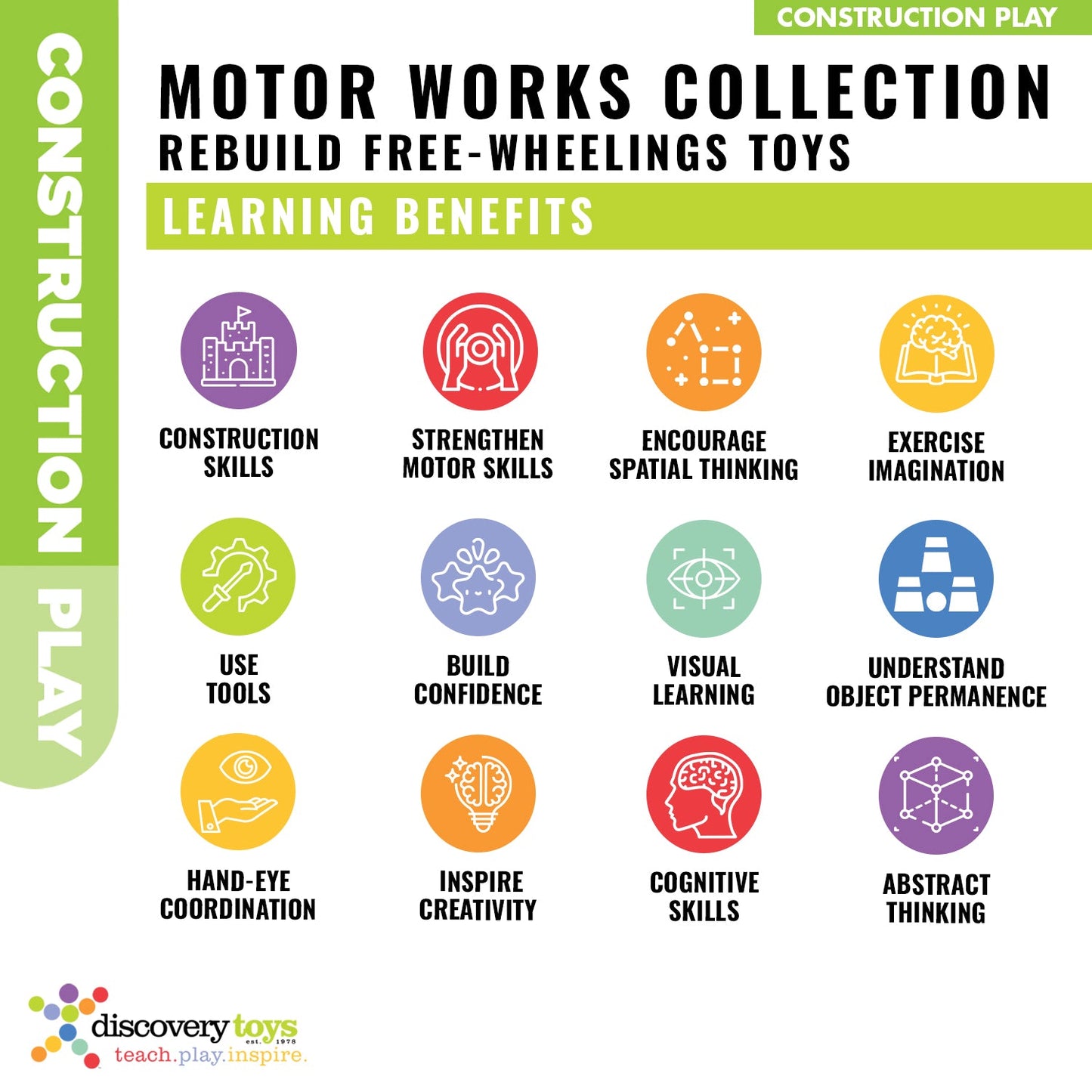Discovery Toys Motor Works DIY Take-Apart Vehicles Set