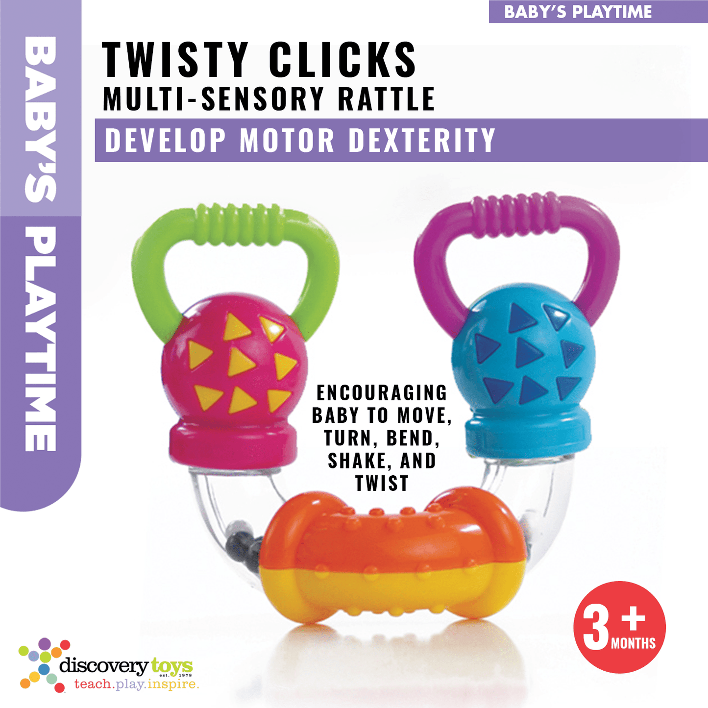 Discovery Toys Twisty Clicks Infant Sensory Toy