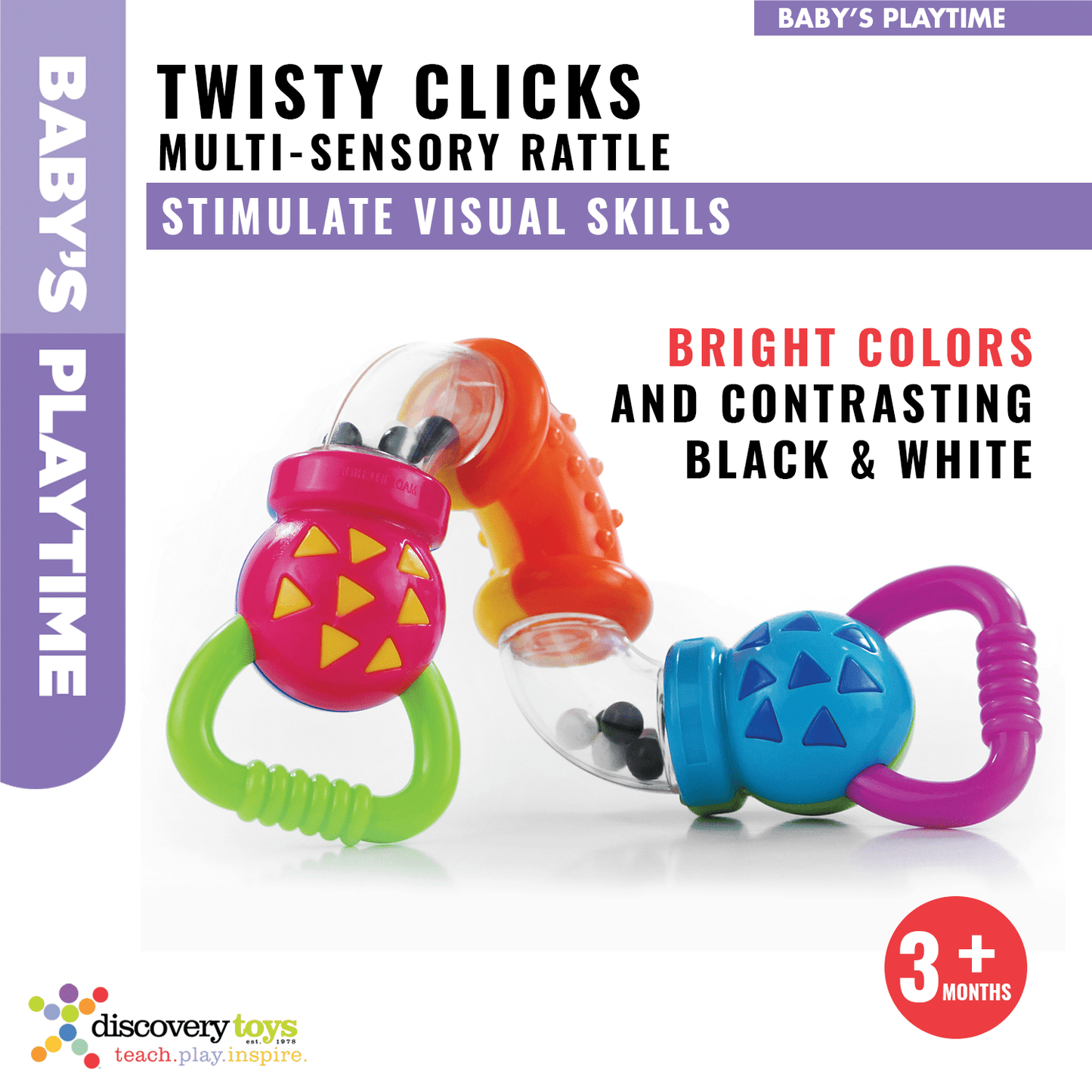 Discovery Toys Twisty Clicks Infant Sensory Toy